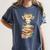 Cute Giraffe With Book Floral Bookworm Librarian Book Lover Women's Comfort Colors T-Shirt Moss