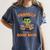 Cute Halloween Teacher Librarian Frankenstein Reading Books Women's Comfort Colors T-Shirt Moss