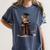 Cute Mouse Reading Book Graduation Women's Comfort Colors T-Shirt Moss