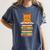 Cute Orange Tabby Cat Reading On Pile Of Books Women's Comfort Colors T-Shirt Moss