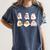 Cute Spooky Reading Book Halloween Fall Ghost Autumn Women's Comfort Colors T-Shirt Moss