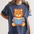 Cute Teddy Bear Reading Book Adorable For Readers Women's Comfort Colors T-Shirt Moss