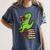 Dino Reading Read Reading Librarian Book Men Boys Kids Women's Comfort Colors T-Shirt Moss