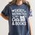 Easily Distracted By Cats And Books Reading Apparel Premium Tri-Blend Women's Comfort Colors T-Shirt Moss