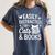 Easily Distracted By Cats And Books Reading Apparel Women's Comfort Colors T-Shirt Moss