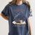 F-CAW-F Crow Book Lover Reader Gothic Humor Women's Comfort Colors T-Shirt Moss