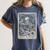 Floral The Reader Tarot Card Skeleton Reading Book Women's Comfort Colors T-Shirt Moss