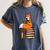 Fox Books Read Reading Librarian America Men Women Kids Women's Comfort Colors T-Shirt Moss