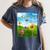 Frutiger Aero Aesthetic Tech Scenery Fishes Sunflower Women's Comfort Colors T-Shirt Moss Frutiger Aero Aesthetic Tech Scenery Fishes Sunflower Women's Comfort Colors T-Shirt Moss