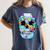 Frutiger Aero Aesthetic Tech Skull Computer Fishes Women's Comfort Colors T-Shirt Moss