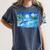 Frutiger Aero Dolphin Sunset Ocean With Palm Trees Y2k Women's Comfort Colors T-Shirt Moss Frutiger Aero Dolphin Sunset Ocean With Palm Trees Y2k Women's Comfort Colors T-Shirt Moss