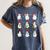 Ghosts Wearing Santa Hats Reading Books Christmas Book Lover Women's Comfort Colors T-Shirt Moss
