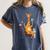 Giraffe Reading Tea Books Coffee Book Lover Graphic Women's Comfort Colors T-Shirt Moss