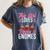 This Girl Loves Books And Gnomes Gardener Dwarf Garden Gnome Women's Comfort Colors T-Shirt Moss