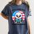 A Good Day To Read a Book Reading Eagle With American Flag Women's Comfort Colors T-Shirt Moss