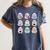 Halloween Ghosts Reading Books Pattern Spooky Kawaii Anime Women's Comfort Colors T-Shirt Moss