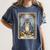 The Hermit Cat Tarot Card Introvert By Georgi Women's Comfort Colors T-Shirt Moss