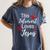 This Introvert Loves Jesus Religious Red Hearts Graphic Women's Comfort Colors T-Shirt Moss This Introvert Loves Jesus Religious Red Hearts Graphic Women's Comfort Colors T-Shirt Moss