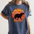 Introvert Retro Sunset Capybara Tee Women's Comfort Colors T-Shirt Moss