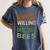 Introverted But Willing To Discuss Bees Animal Meme Women's Comfort Colors T-Shirt Moss