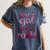 JUST A GIRL WHO LOVES BOOKS LIBRARIAN BOOK LOVERS BOOKWORM Women's Comfort Colors T-Shirt Moss