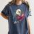 Kawaii Eagle Reads Book Reading Library Book Bookworm Women's Comfort Colors T-Shirt Moss