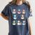 Literary Winter Reading Snowmen Cozy Book Lover Pattern Women's Comfort Colors T-Shirt Moss