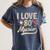 I Love 80's Music Retro Style Nostalgia Cassette 1980s Party Women's Comfort Colors T-Shirt Moss