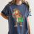 Monkey With a Book Women's Comfort Colors T-Shirt Moss