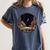 Moon Book Bookshelf Library Coffee Cup Star Stars Pattern Women's Comfort Colors T-Shirt Moss