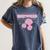 Nostalgia 80s 90s Retro Style Graphics Rose Pink Flower Women's Comfort Colors T-Shirt Moss
