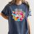 Nostalgia Love Tees -Adults Small Casual Festive Classic Fit T-Shirt Round Neck Straight Fit Collarless Short Sleeve Solid Lightweight Women's Comfort Colors T-Shirt Moss
