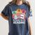 Nothing Beats Reading Rock Paper Scissors Books Lover Women's Comfort Colors T-Shirt Moss