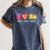 Peace Love Books Reader Librarian Library Book Women's Comfort Colors T-Shirt Moss