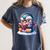 Penguin Reading a Book Animal Women's Comfort Colors T-Shirt Moss