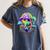 Psychedelic Alien Mushroom Nostalgia Groovy Vibe Hippie Women's Comfort Colors T-Shirt Moss