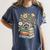 Raccoon Books Reading Flowers Women's Comfort Colors T-Shirt Moss