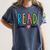 Read Your Heart Read Reading Librarian Book Across America Women's Comfort Colors T-Shirt Moss