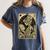 The Reader Tarot Card Book Lover Skeleton Reading Book Women's Comfort Colors T-Shirt Moss