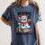 Reading Is Snow Much Fun Christmas Bookworm Snowman Reading Women's Comfort Colors T-Shirt Moss
