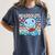 Readsolotl Blue Kawaii Axolotl Book Lover Reading Retro Women's Comfort Colors T-Shirt Moss