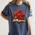 Red Roses Flowers Book Floral Women's Comfort Colors T-Shirt Moss