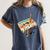 Retro Cassette Tape & Pencil Rewind Nostalgia Party 80s 90s Premium Women's Comfort Colors T-Shirt Moss