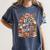 Retro Floral Red & Booked Library Reading 4th Of July Women's Comfort Colors T-Shirt Moss