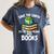 Save The Earth It’s The Only Planet With Books Women's Comfort Colors T-Shirt Moss