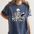 Skeleton Reading Book Floral Dark For Book Lovers Women's Comfort Colors T-Shirt Moss