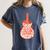 Social Introverts Hang Out With Guitars Musician Guitarist Women's Comfort Colors T-Shirt Moss