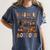 Spooky Halloween Bookshelf Bookcase Read More Books Women's Comfort Colors T-Shirt Moss