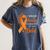 I Wear Orange In Memory Of My Dad Leukemia Awareness Cancer Women's Comfort Colors T-Shirt Moss