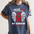 I Wear Red In Memory Of My Husband Heart Disease Awareness Women's Comfort Colors T-Shirt Moss